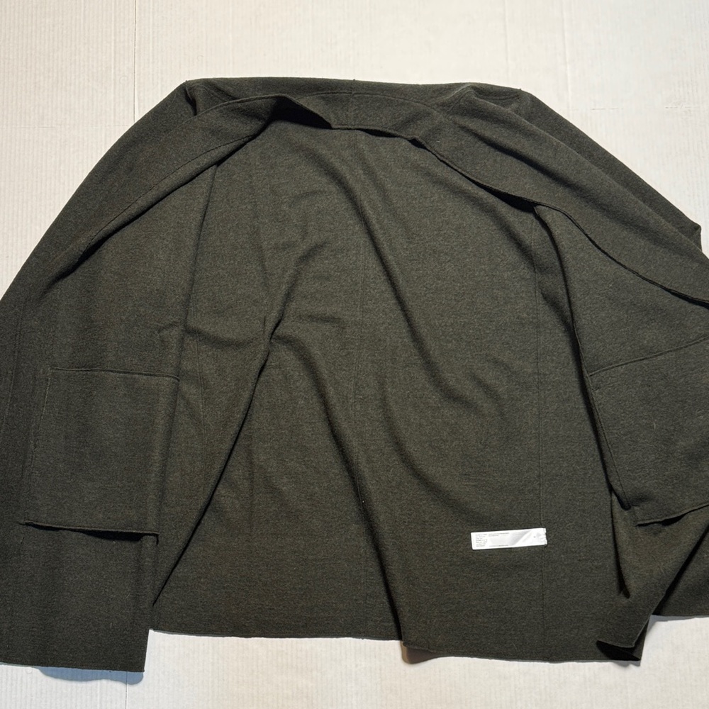 EILEEN FISHER Lightweight Boiled Wool High Collar Open Front Jacket Woodland 3X - Picture 10 of 15